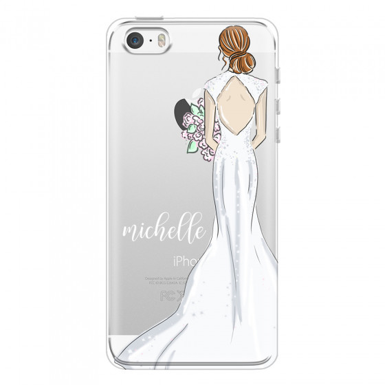 APPLE - iPhone 5S/SE - Soft Clear Case - Bride To Be Redhead