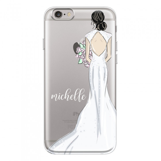 APPLE - iPhone 6S Plus - Soft Clear Case - Bride To Be Blackhair