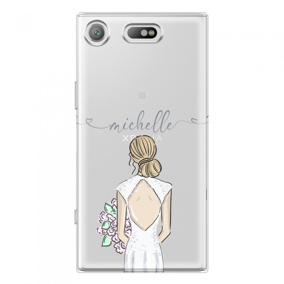 SONY - Sony XZ1 Compact - Soft Clear Case - Bride To Be Blonde II. Dark