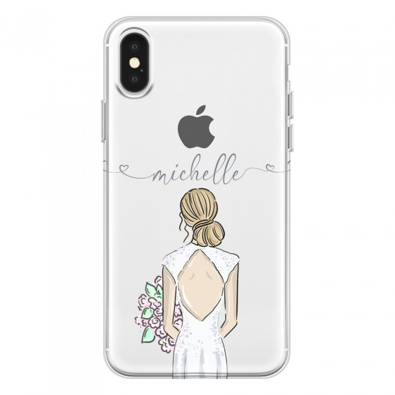 APPLE - iPhone X - Soft Clear Case - Bride To Be Blonde II. Dark