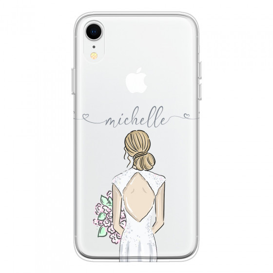 APPLE - iPhone XR - Soft Clear Case - Bride To Be Blonde II. Dark