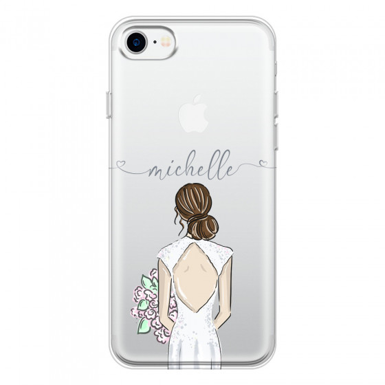 APPLE - iPhone 7 - Soft Clear Case - Bride To Be Brunette II. Dark