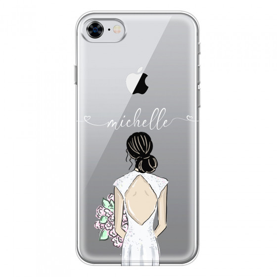 APPLE - iPhone 8 - Soft Clear Case - Bride To Be Blackhair II.