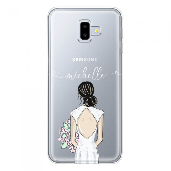 SAMSUNG - Galaxy J6 Plus 2018 - Soft Clear Case - Bride To Be Blackhair II.