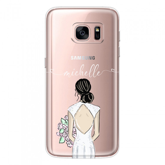 SAMSUNG - Galaxy S7 - Soft Clear Case - Bride To Be Blackhair II.