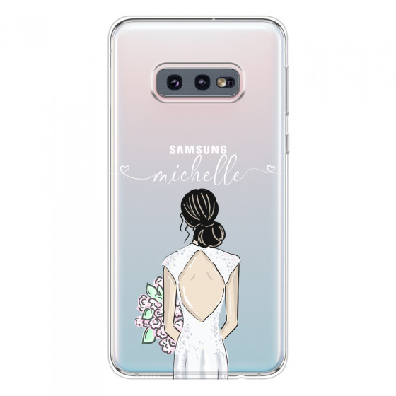 SAMSUNG - Galaxy S10e - Soft Clear Case - Bride To Be Blackhair II.