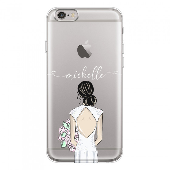 APPLE - iPhone 6S Plus - Soft Clear Case - Bride To Be Blackhair II.