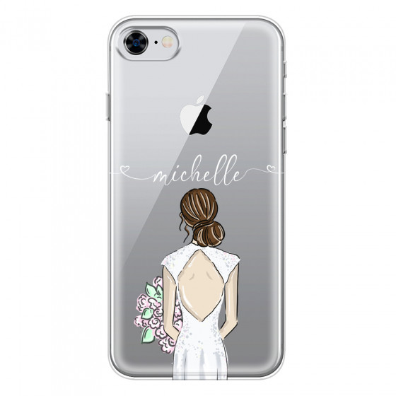 APPLE - iPhone 8 - Soft Clear Case - Bride To Be Brunette II.