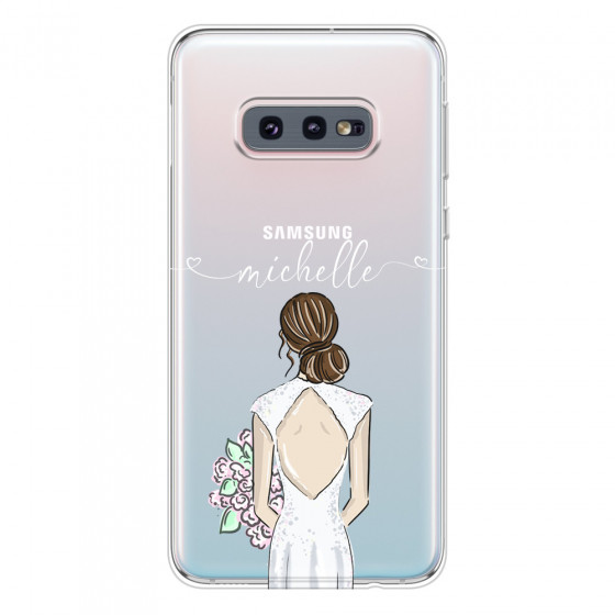 SAMSUNG - Galaxy S10e - Soft Clear Case - Bride To Be Brunette II.