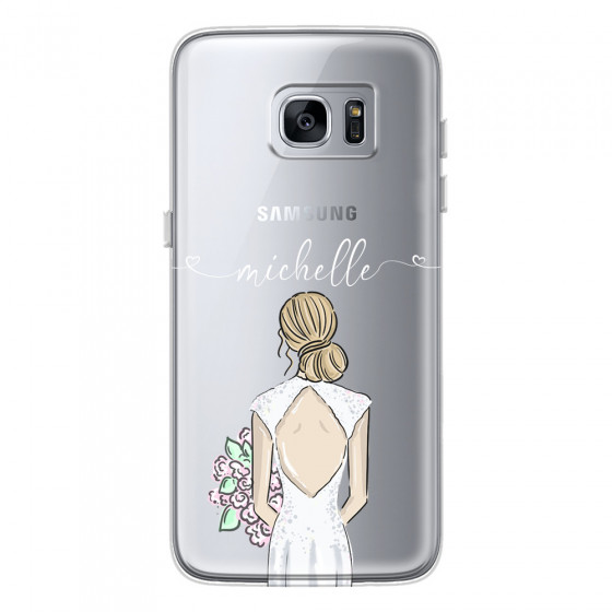 SAMSUNG - Galaxy S7 Edge - Soft Clear Case - Bride To Be Blonde II.