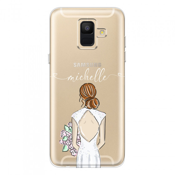 SAMSUNG - Galaxy A6 2018 - Soft Clear Case - Bride To Be Redhead II.
