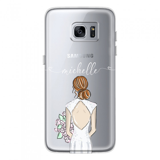 SAMSUNG - Galaxy S7 Edge - Soft Clear Case - Bride To Be Redhead II.