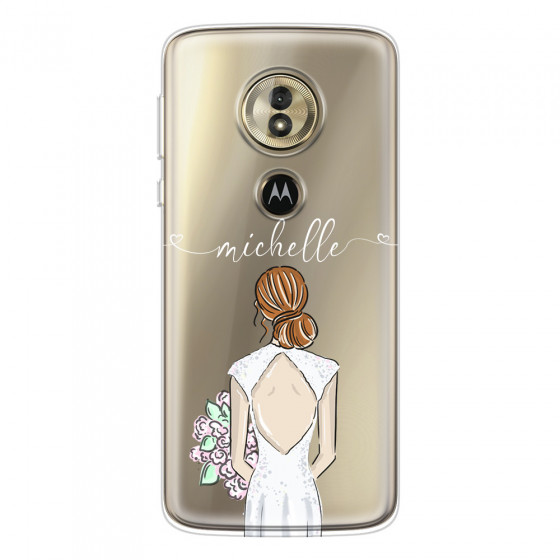 MOTOROLA by LENOVO - Moto G6 Play - Soft Clear Case - Bride To Be Redhead II.