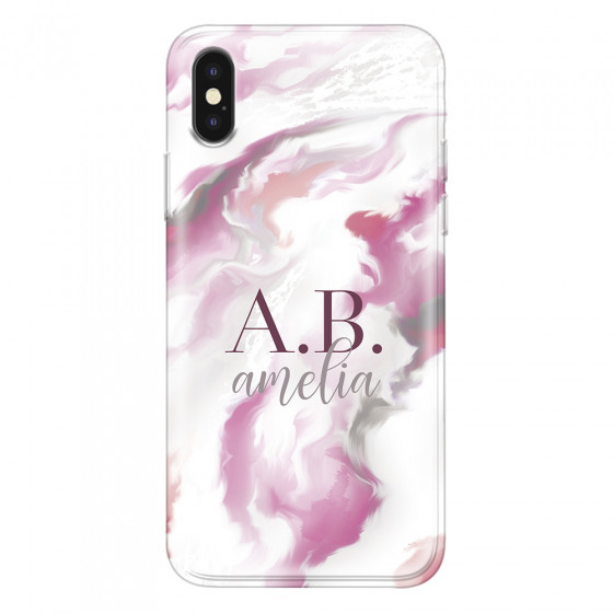 APPLE - iPhone XS Max - Soft Clear Case - Streamflow Pink Ocean