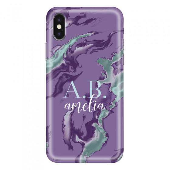 APPLE - iPhone XS Max - Soft Clear Case - Streamflow Violet Ocean