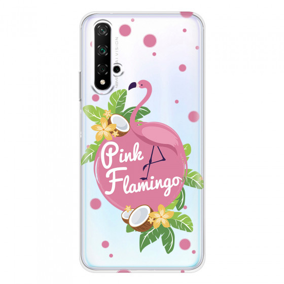 HONOR - Honor 20 - Soft Clear Case - Pink Flamingo