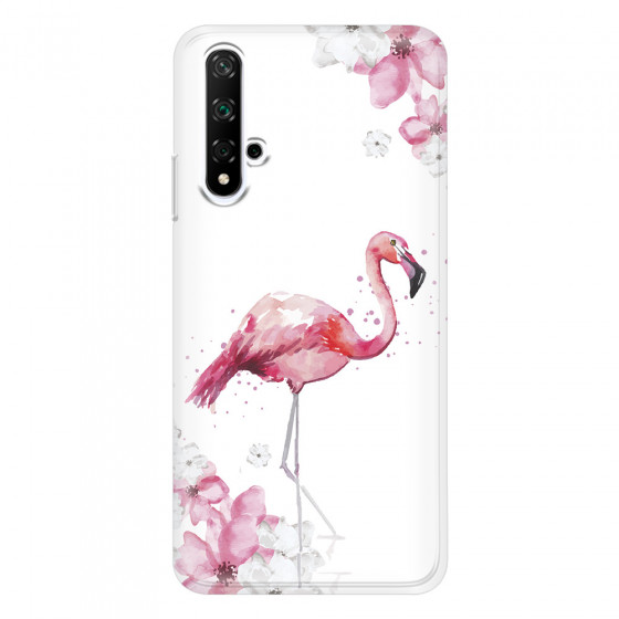 HONOR - Honor 20 - Soft Clear Case - Pink Tropes