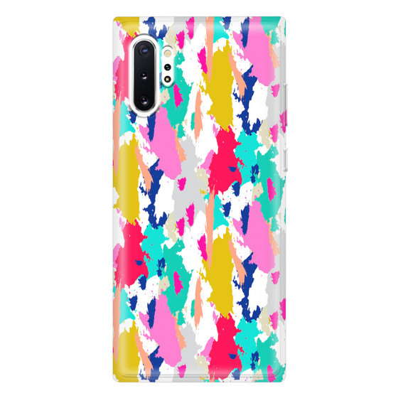 SAMSUNG - Galaxy Note 10 Plus - Soft Clear Case - Paint Strokes