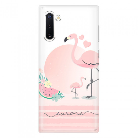 SAMSUNG - Galaxy Note 10 - Soft Clear Case - Flamingo Vibes Handwritten