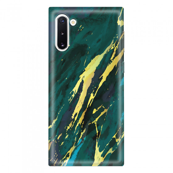 SAMSUNG - Galaxy Note 10 - Soft Clear Case - Marble Emerald Green