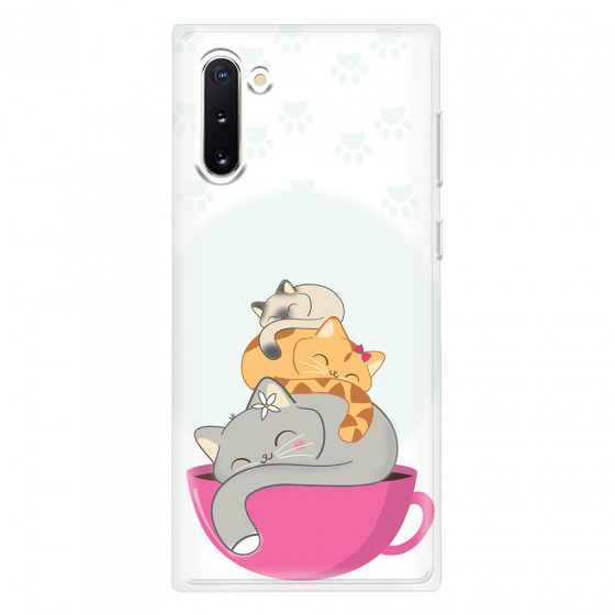 SAMSUNG - Galaxy Note 10 - Soft Clear Case - Sleep Tight Kitty