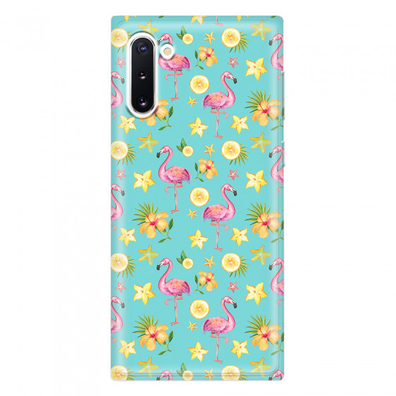SAMSUNG - Galaxy Note 10 - Soft Clear Case - Tropical Flamingo I