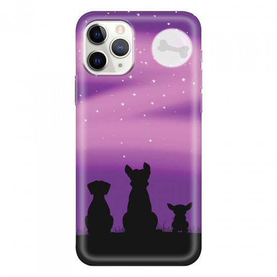 APPLE - iPhone 11 Pro - Soft Clear Case - Dog's Desire Violet Sky