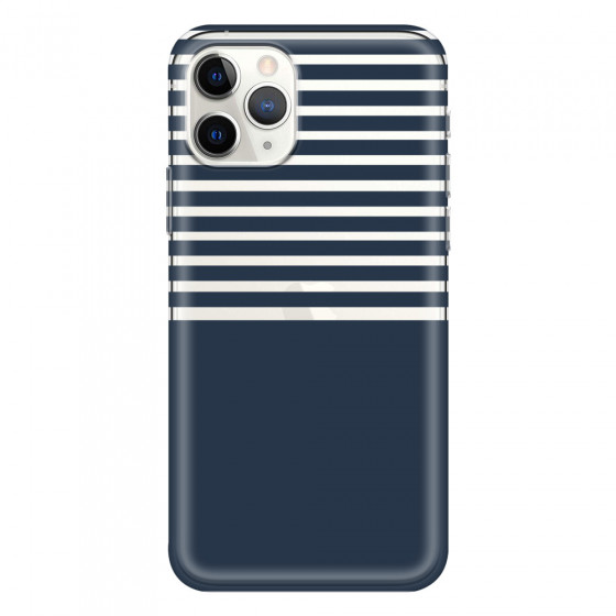APPLE - iPhone 11 Pro - Soft Clear Case - Life in Blue Stripes