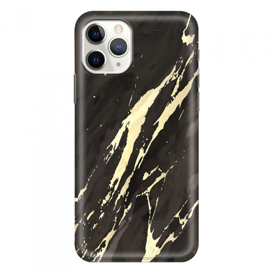 APPLE - iPhone 11 Pro - Soft Clear Case - Marble Ivory Black