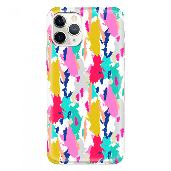 APPLE - iPhone 11 Pro - Soft Clear Case - Paint Strokes