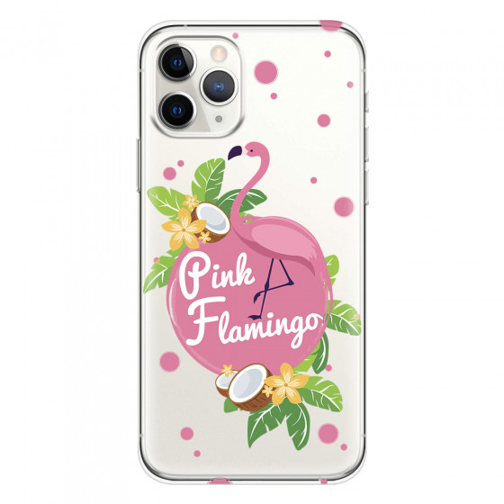 APPLE - iPhone 11 Pro - Soft Clear Case - Pink Flamingo
