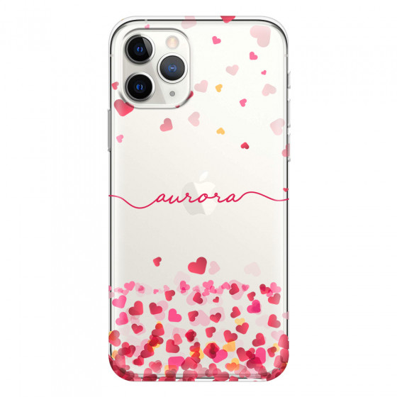 APPLE - iPhone 11 Pro - Soft Clear Case - Scattered Hearts