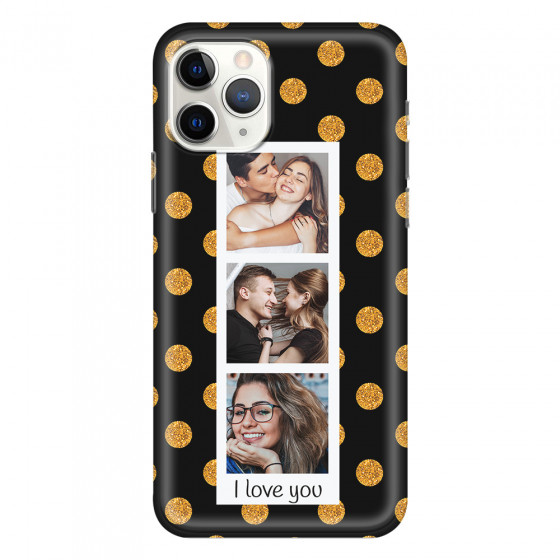 APPLE - iPhone 11 Pro - Soft Clear Case - Triple Love Dots Photo
