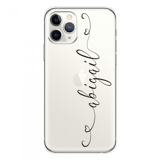 APPLE - iPhone 11 Pro Max - Soft Clear Case - Dark Hearts Handwritten