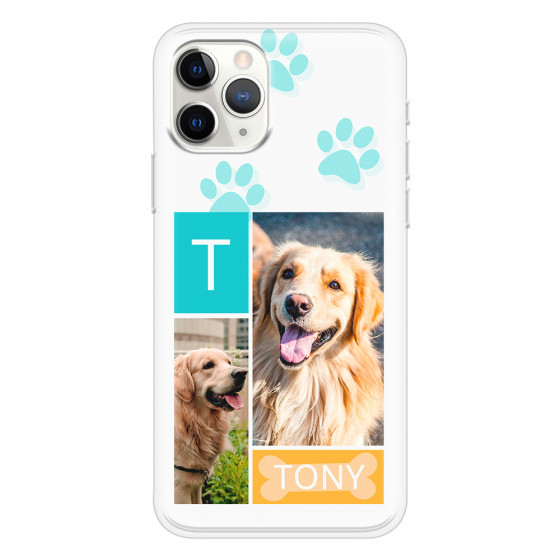 APPLE - iPhone 11 Pro Max - Soft Clear Case - Dog Collage