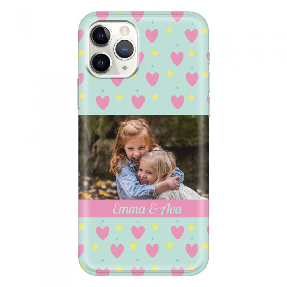 APPLE - iPhone 11 Pro Max - Soft Clear Case - Heart Shaped Photo