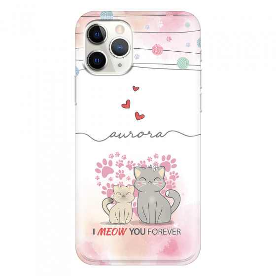APPLE - iPhone 11 Pro Max - Soft Clear Case - I Meow You Forever