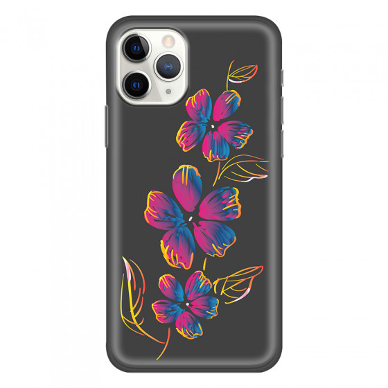 APPLE - iPhone 11 Pro Max - Soft Clear Case - Spring Flowers In The Dark