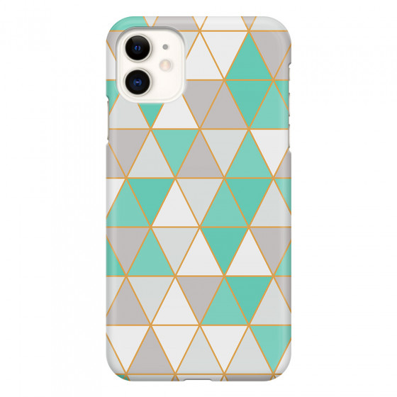 APPLE - iPhone 11 - 3D Snap Case - Green Triangle Pattern