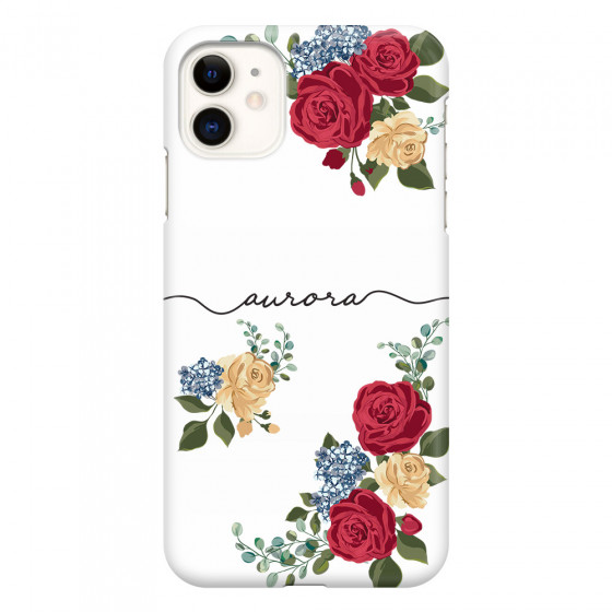 APPLE - iPhone 11 - 3D Snap Case - Red Floral Handwritten