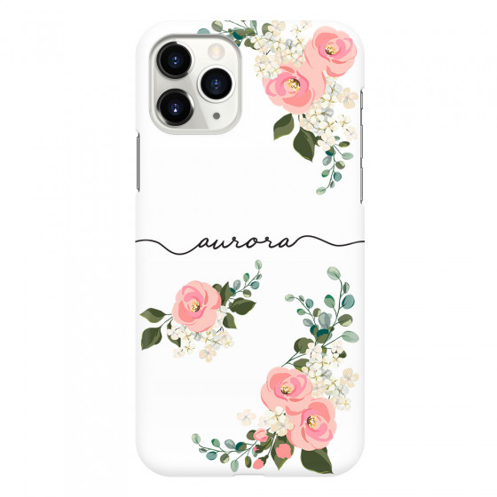 APPLE - iPhone 11 Pro - 3D Snap Case - Pink Floral Handwritten