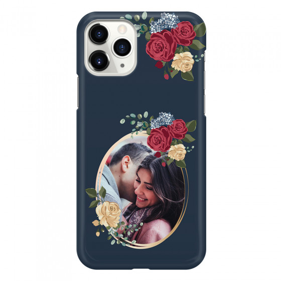 APPLE - iPhone 11 Pro Max - 3D Snap Case - Blue Floral Mirror Photo