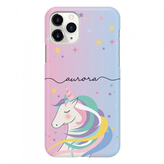 APPLE - iPhone 11 Pro Max - 3D Snap Case - Pink Unicorn Handwritten