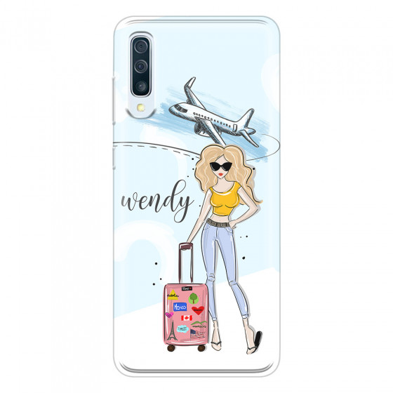SAMSUNG - Galaxy A50 - Soft Clear Case - Travelers Duo Blonde
