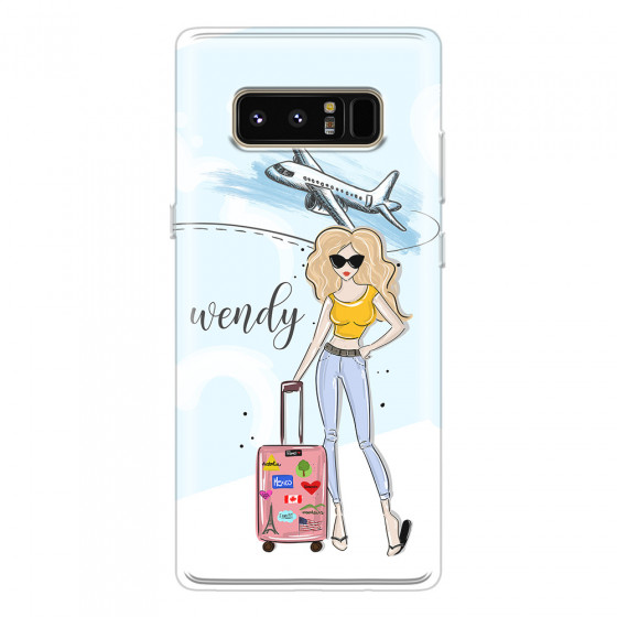 SAMSUNG - Galaxy Note 8 - Soft Clear Case - Travelers Duo Blonde