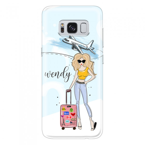 SAMSUNG - Galaxy S8 Plus - Soft Clear Case - Travelers Duo Blonde
