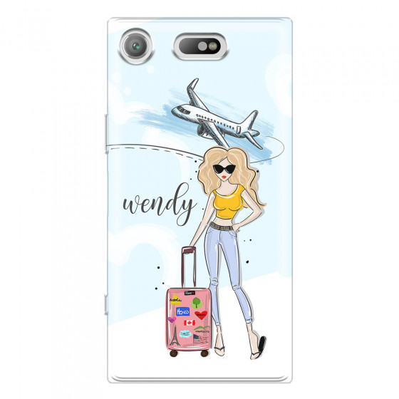 SONY - Sony XZ1 Compact - Soft Clear Case - Travelers Duo Blonde
