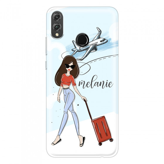 HONOR - Honor 8X - Soft Clear Case - Travelers Duo Brunette