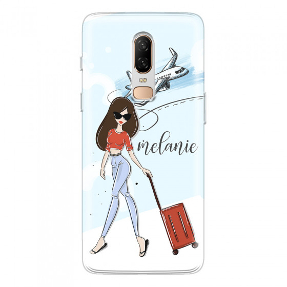 ONEPLUS - OnePlus 6 - Soft Clear Case - Travelers Duo Brunette