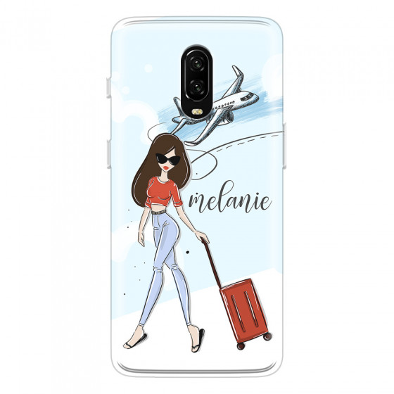 ONEPLUS - OnePlus 6T - Soft Clear Case - Travelers Duo Brunette